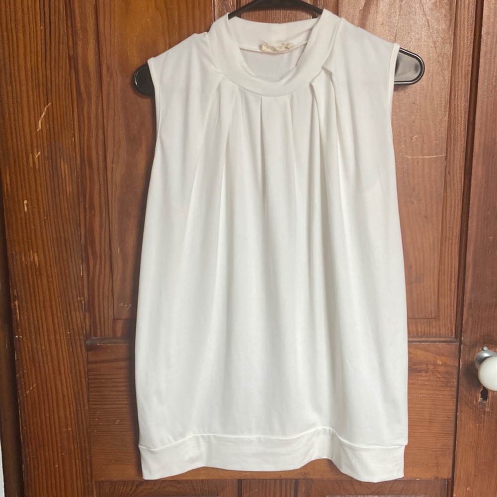 Cream tank blouse size Large